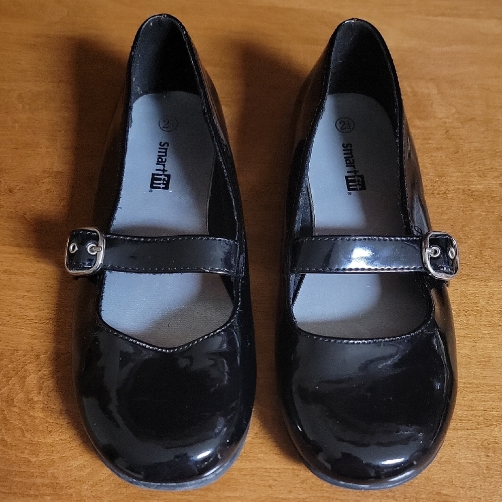 Black Kids Mary Jane Shoes Smartfit Size 2 1/2
